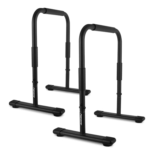 Dip Barren Fitness Parallettes Premium (Paar) 80x65 cm | Push Up Stand Bar I Dip...