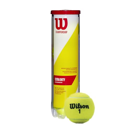 Wilson Tennisbälle, Triniti, 4 Bälle, Hülle 100% recyclebar, WRT125200, yellow