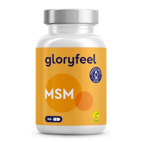 MSM Kapseln - 365 vegane Kapseln - Laborgeprüfte 1600mg Methylsulfonylmethan (MSM)...