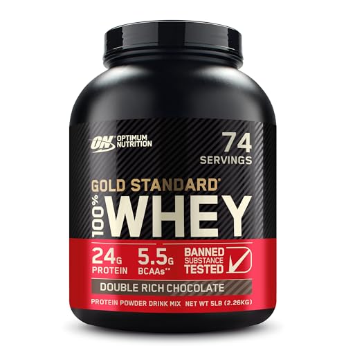 Optimum Nutrition Gold Standard 100% Molkenproteinpulver, Double Rich Chocolate, 73...