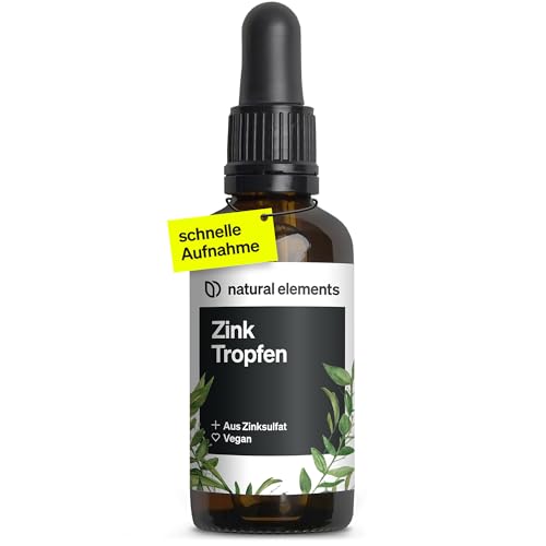 Zink Tropfen - 100ml - 15mg Zink pro Tagesdosis - Premium: Ionisches Zink...