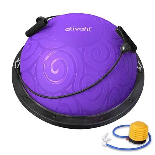 ATIVAFIT Balance Trainer Ball, Balancetrainer Gymnastikball 60cm mit Expander &...