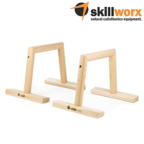 skillworx Parallettes: Minibarren aus FSC-Holz für Calisthenics und Turntraining (30...