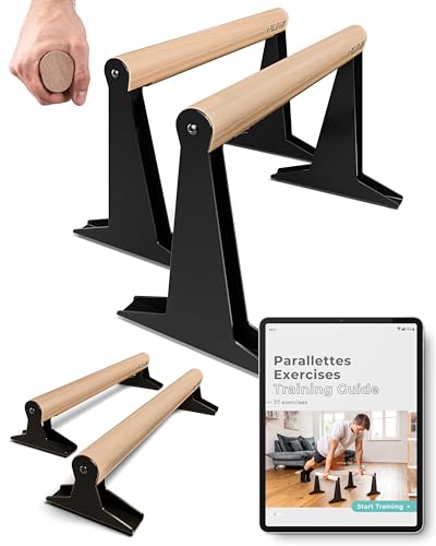 PULLUP & DIP Holz Parallettes, Low & Medium Minibarren Handstand Barren mit...