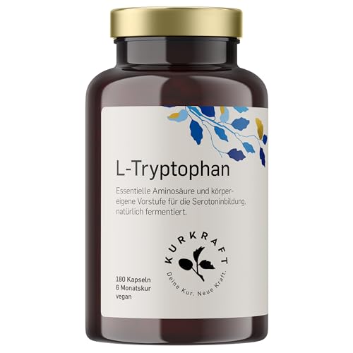 L-Tryptophan 500mg - 180 Kapseln hochdosiert - natürlich fermentiert - laborgeprüft...