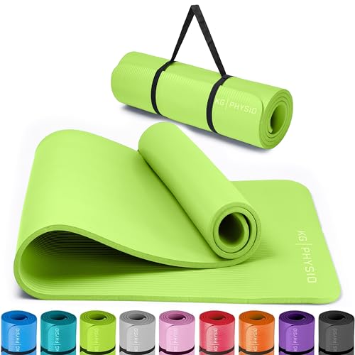 KG Physio Yogamatte Rutschfest und Gepolstert - Yoga Matte mit Tragegurt,...