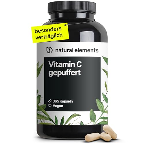 Vitamin C 500mg – 365 Kapseln – Premium: Aus pflanzlicher Fermentation &...