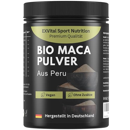 EXVital BIO-Maca-Pulver aus Peru 1 kg, abgefüllt in Deutschland, aus kontrolliert...