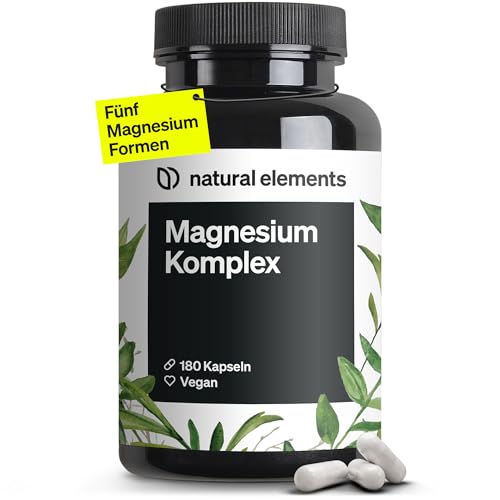 Magnesium Komplex - Premium: Aus 5 hochwertigen Verbindungen - 400mg elementares...