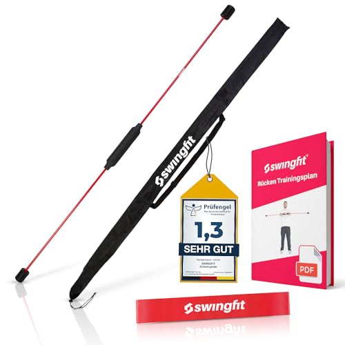 swingfit® Schwingstab [inkl. Tasche, Band & Trainingsplan] - Von Therapeuten...