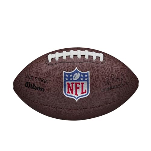 Wilson American Football NFL DUKE REPLICA, Mischleder, Offizielle Größe, Braun,...