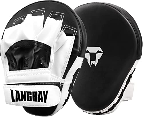 LangRay Handpratzen Kampfsport Boxen, 1 Paar Boxpratzen aus Kunstleder Kickboxen...