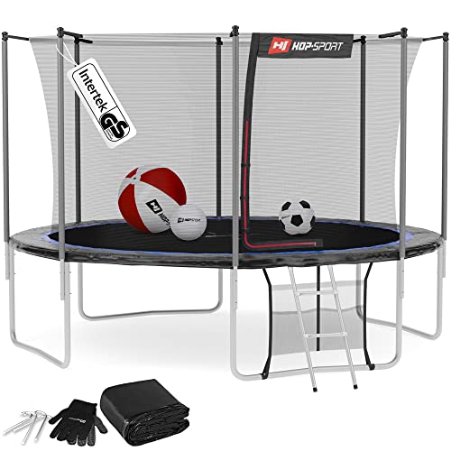 Hop-Sport Trampolin Outdoor Ø 366 cm – Gartentrampolin Komplettset mit stabilen...