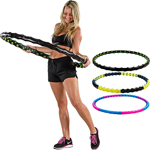 MOVIT® Hula Hoop Reifen für Erwachsene und Kinder, Massagenoppen und Magnete, 3...