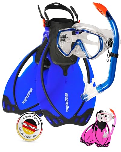 aquazon Miami Schnorchelset, Schwimmset, Tauchset, Taucherbrille mit Anti Fog...