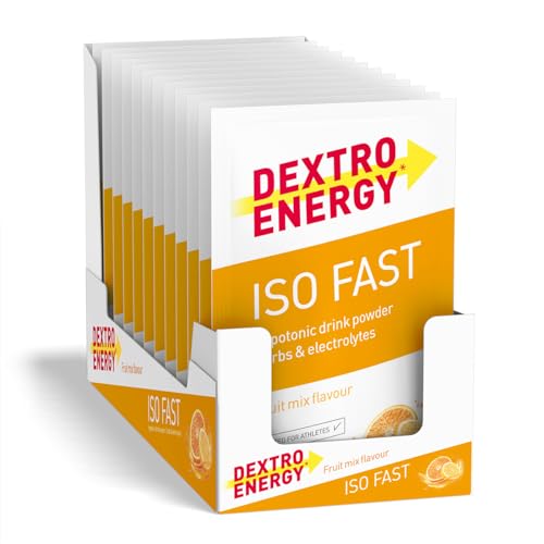 DEXTRO ENERGY ISO FAST FRUIT MIX (12x56g Sachets) - Hypotones Elektrolyt Pulver mit...