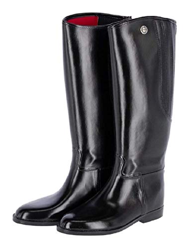 Kerbl Damen Reitstiefel Flexo, PVC Gummi Stiefel Gummireitstiefel, schwarz 37