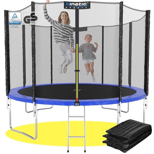 KINETIC SPORTS Trampolin Outdoor 'Salto Plus' Ø 244 cm – TÜV Rheinland geprüft,...