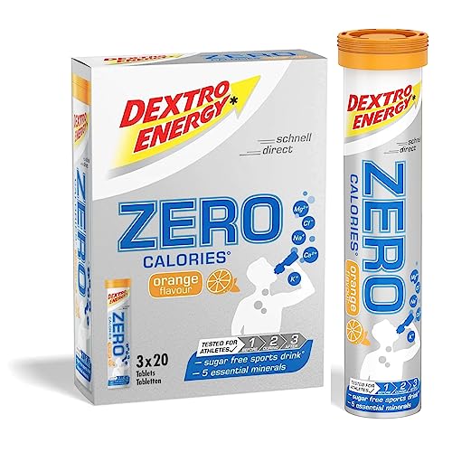 DEXTRO ENERGY ZERO CALORIES ORANGE - 3x20 Brausetabletten (3er Pack) - Zusatz von...